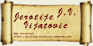 Jerotije Vijatović vizit kartica